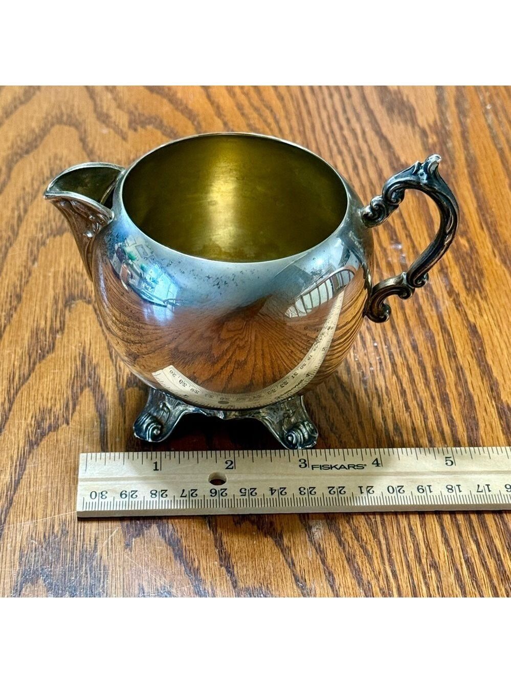 FB Rogers Silver Plated Creamer Ornate Handle Vintage - Picture 7 of 8